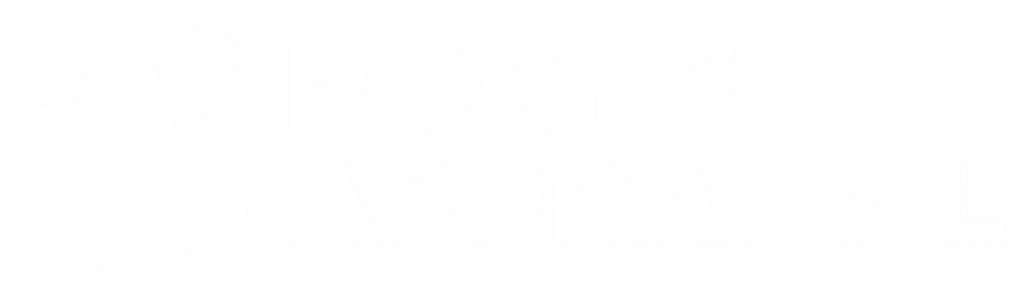 White Pocket Appraisal logo on tan background